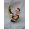 8&quot;santa playing saxophone sit on moon/santa toys/santa claus